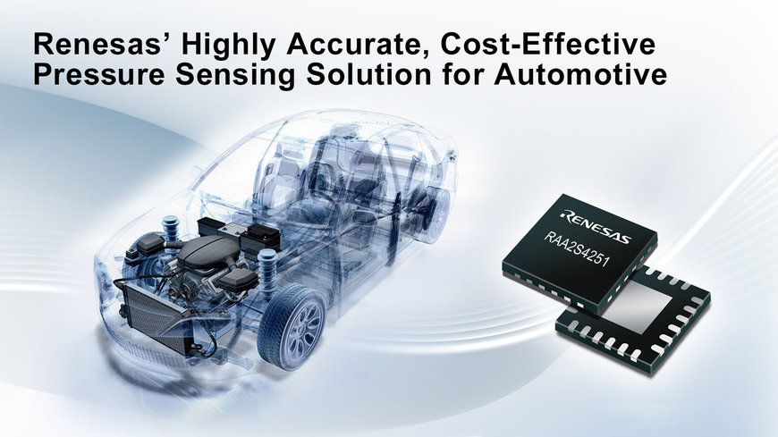 Renesas présente une solution de détection de pression très précise et rentable pour les applications automobiles